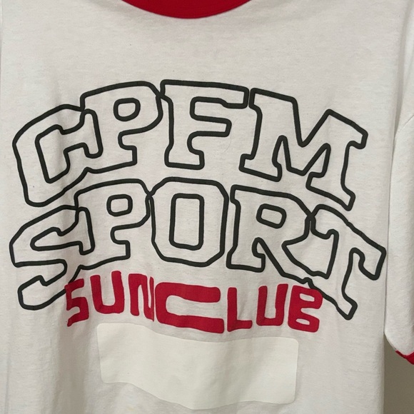 Cactus Plant Flea Market CPFM “sport sun club” white/red tee shirt sz Xl - Picture 2 of 4
